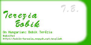 terezia bobik business card